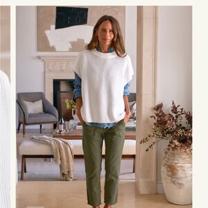 *Frank&Eileeng Luxurious White Cotton Sweater Size L